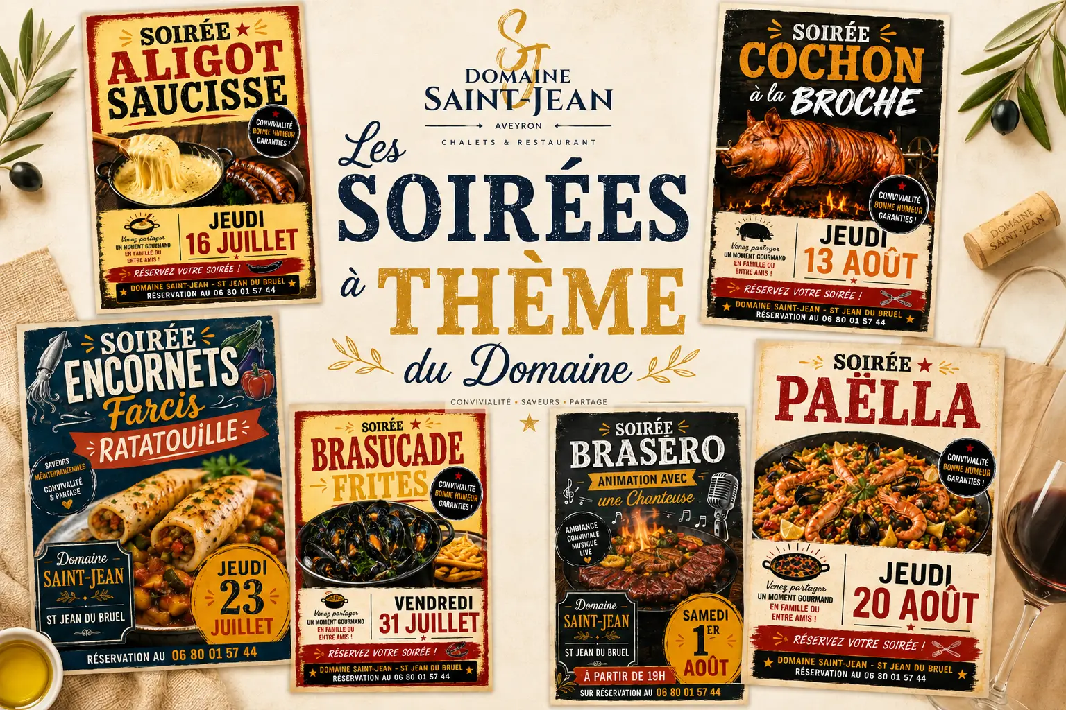 affiche generale toutes les soirées